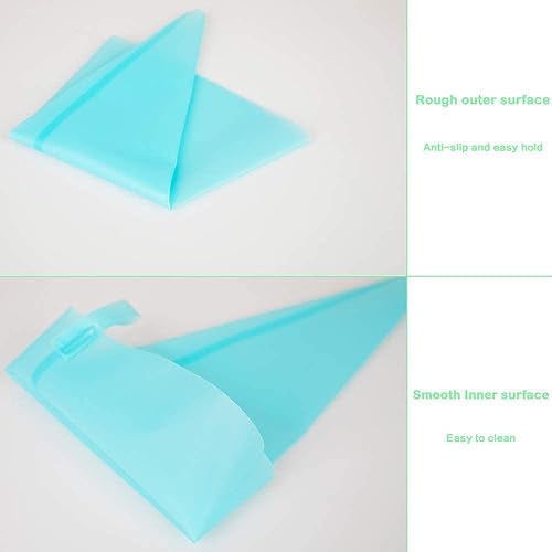 Miniatura 2 de Juego de bolsas y puntas reutilizables para tuberías, bolsas de glaseado de silicona fuertes con puntas, kit de decoración de pasteles de 33 piezas