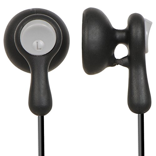 Panasonic RP-HV41E-K - Auriculares Boton con Cable In-Ear (Headphone Sonido Estéreo para Móvil, MP3/MP4, Diseño de Ajuste Cómodo, Imán Neodimio 9mm, Presión de sonido de 105 dB) Negro