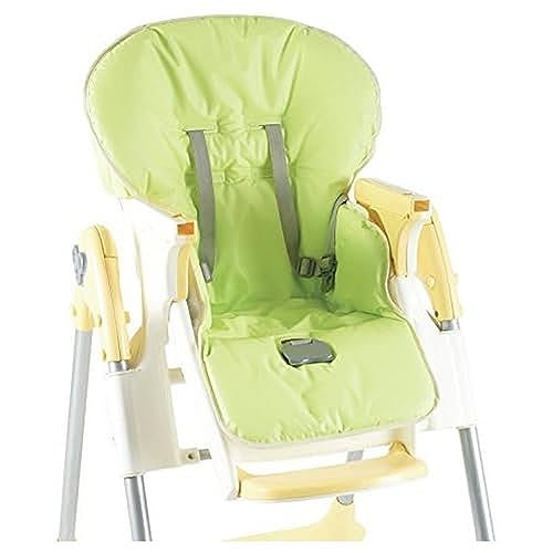 Couvre-chaise haute universel Andy & Helen A062, coussin vert avec bordure