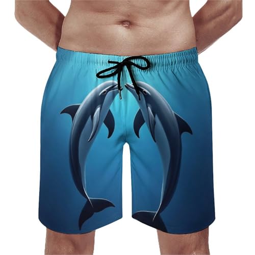 Swim Beach Shorts for Men, Mesh Lining Swimming Trunks with Drawstring Summer Bathing Suit Board Shorts4