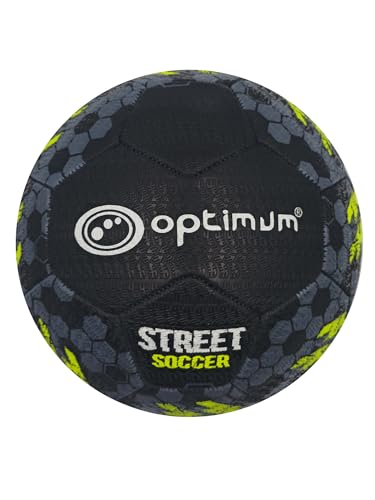 Optimum STREET VOETBAL - ZWART/GEEL - MAAT 5