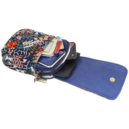 Image of SILKAREA Embroidered Cute Mini Crossbody Bag for Women Small Handbags Wristlet Wallet Bag Cell-phone Pouch Coin Purse