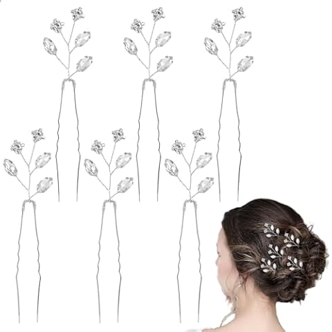 Mabor U Shaped Diamond Hair Pins for Weddings Cover