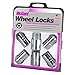 McGard Wheel Lock, Premium, 14 mm x 1.50 Thread, Cone Seat, Closed End, Key Included, Steel, Chrome, Set of 5
