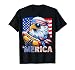 Funny Merica Eagle Hotdog USA Flag 4th of July Patriotic Men T-Shirt