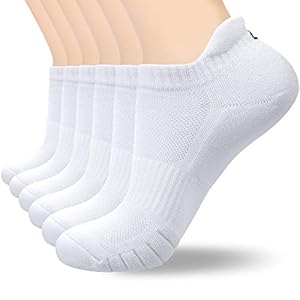 coskefy Sports Socks Cushioned Running Socks Trainer Socks for Men Women Cotton Ankle Socks Low Cut Athletic Walking…