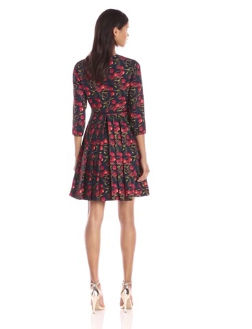 ted baker black bow dress Edward Achour Metallic Tweed Hot Pink Bow Black Dress – Timeless main image 0
