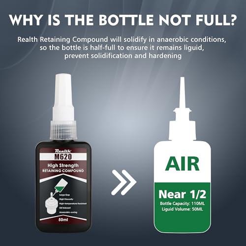 Image of Green M620 High Temperature Retaining Compound High Viscosity Gap Sealants 50 ML for Sealing The Cylindrical Components and Anti-Rust(M620)