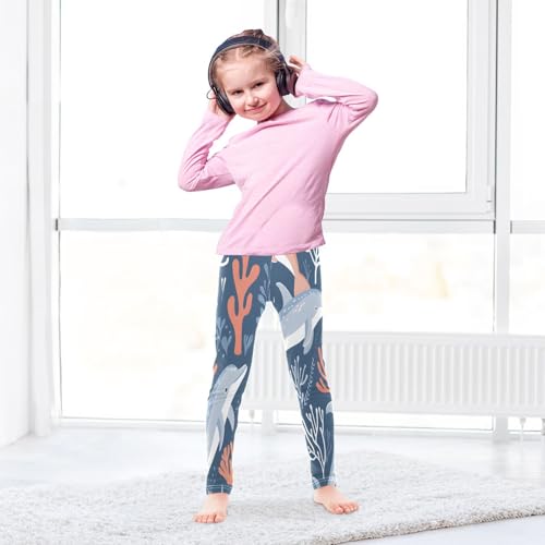Toddler Girls Leggings Printed Yoga Pants Leggings Dolphin and Coral for Kids4