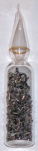 99.99% Pure Zirconium Metal Element, 0.5 Grams in Sealed 2ml Glass Ampule - Collection, Display, Education