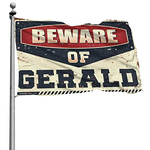 Bannière Beware of Gerald gaeruite pour habiller un mur vide de grand format