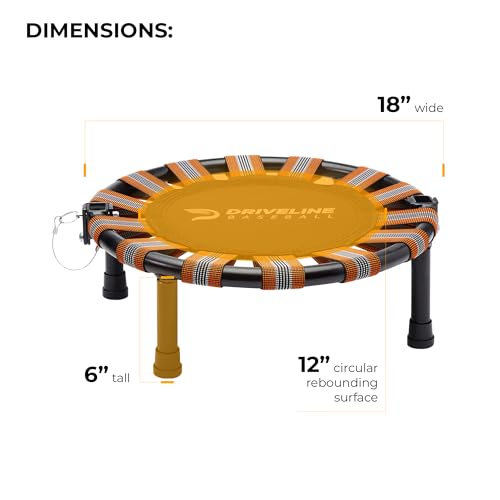 Image of Driveline Baseball Shoulder Recovery Mini Trampoline (18-Inch) Portable with Carrying Case