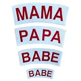 Customized Name Patch, Personalized Removable Tactical Patches Hook and Loop,Mommy Patch for Mama and Babe Jackets, Embroidery on White Felt Fabric Patch, 5, 6, or 7 inches Long