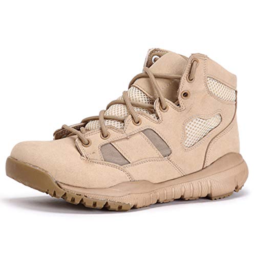 Herren Militär Kampf Booties, Anti-Rutsch-atmungsaktiv Biker Booties, Trekking und Wanderschuhe, Outdoor Sport Klettern Boot, Schnürschuhe