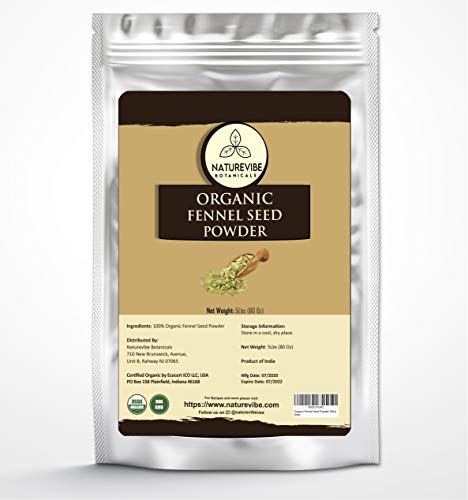 Naturevibe Botanicals Fennel Seed Ground Powder 5lb | Organic Foeniculum Vulgare | Non-GMO and Gluten Free | Indian Spice