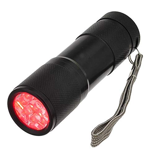 9 red LED Light Flashlight Aviator AAA Torch Astronomy, 7301RED