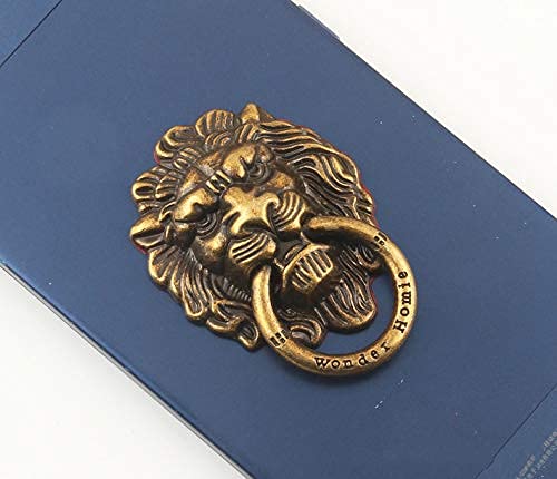 Image of KolorFish Lion Head Universal Mobile Phone Ring Grip Holder Stand Finger Ring for All Mobile Phone and Tablet (Bronze)