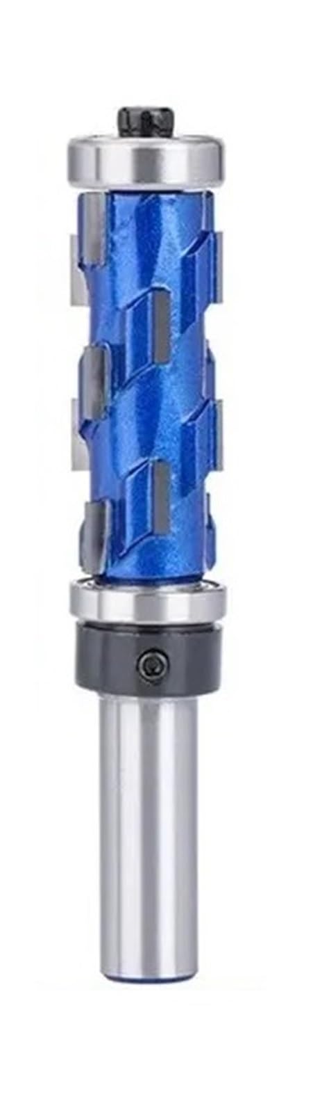 Frez 12 mm, trzpień 1/2" z frezem czołowym, frez spiralny podwójnym łożyskiem, węglik spiekany, do drewna,Obróbka precyzyjna(1l2x3l4-1-3l4)