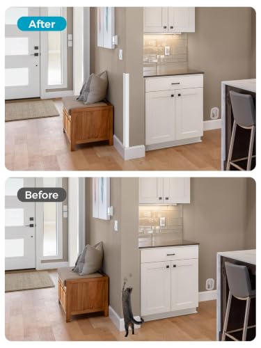 Image of MONOID Wall Corner Protector, 2 PCS Furniture Edge Protection, PC Anti-Bump Guards Avoid Scratching Corner Trim for Door Frame, Table, Countertop, Stair, Self-Adhesive, White, 1.97INx35.43IN /5CMx90CM
