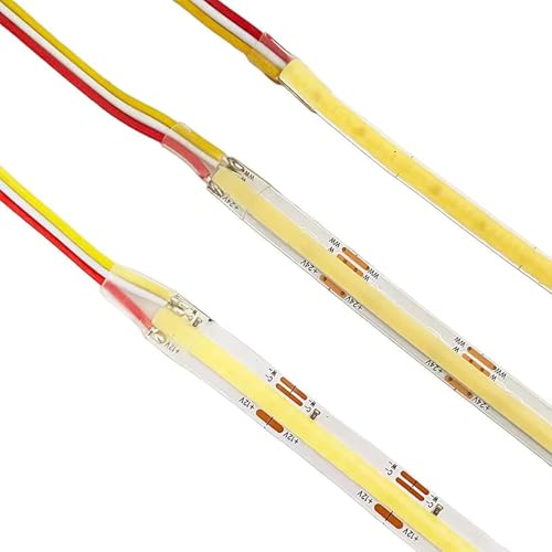 Tira LED CCT COB 2700K-6500K 5V 12V 24V Dimmable 10mm miniatura 1
