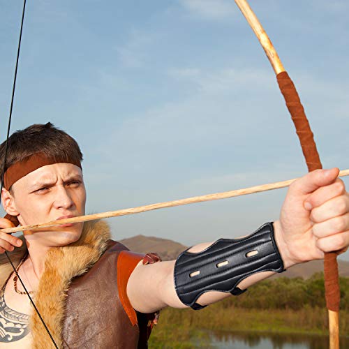 4 Pack Archery Arm Guard Leather Forearm Protector Adjustable Bow Arm Protector Armguard For Hunting #TOP6