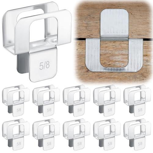 Image of Hicarer 100 Pcs Plywood H Clip for Roofing Panel Plywood, Silver, 5 /8 Inch