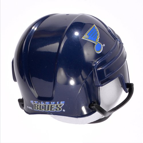 Quantity 3 Pack - Collectible - 2 Blues Team Fan Helmet Head Hockey Car Antenna Toppers/Auto Mirror Dangler/Desktop Spring Bobble Buddy Stand + 1 Happy Face Antenna Ball (Car Accessory)