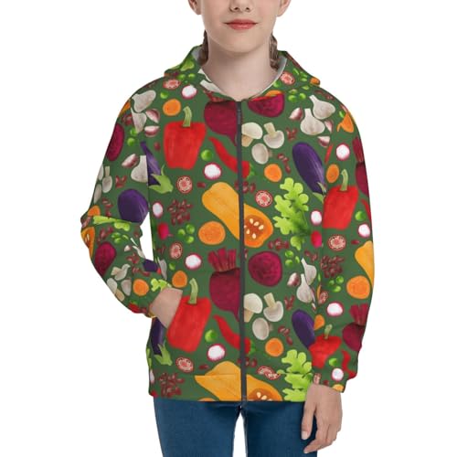 Begetable Kid Hoodies Boys Zip Up Sweatshirts Girls Pullover with Pocket3