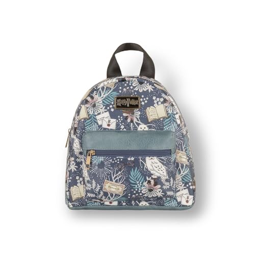 Harry Potter - Mini mochila Hedwig con estampado floral azul, azu...