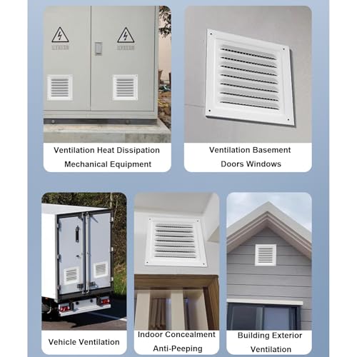 Griglia di ventilazione in acciaio inox, regolabile, per sistemi HVAC, montaggio a soffitto/parete, 250 x 250 mm, con schermo ct