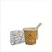 Palucart 500 vasos de papel para café 75 ml vasos de color habana gráficos Chicco de café biodegradables cartón para bebidas calientes capuchino café + 500 paletas de madera de abedul