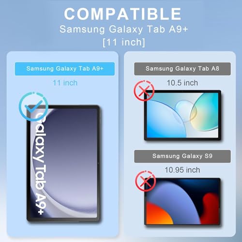 Image of Screenguard For Samsung Galaxy Tab A9 Plus 11 Inch 2023, Galaxy Tab A9 Plus 11 Inch Tablet, Galaxy Tab A9+, WiFi SMX210, SMX215 LTE, SMX16 5G, Fiber Tempered Glass Screen Protector