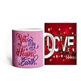 Khakee You are My Heaven On Earth Theme Printed Coffee Mug(325 ml) with Valentines Day Greeting Card (mcP20love-289) - Anniversery,Valentine Gift for Husband Wife Girlfriend Boyfriend