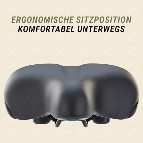 Prophete Touren-City-Sattel mit Vollschaumpolsterung & Elastomerdämpfung, bequem & stoßdämpfend...