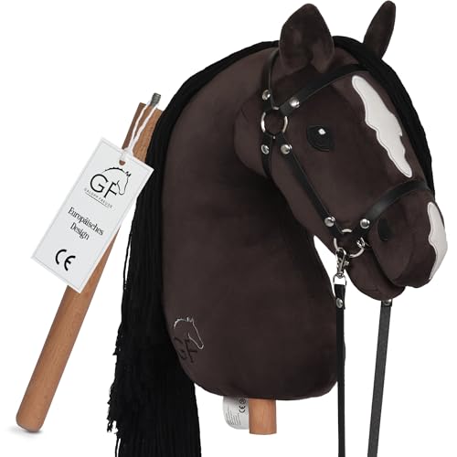 Hobby Horse A3 GaloppFreude con brida y crines largas para montar