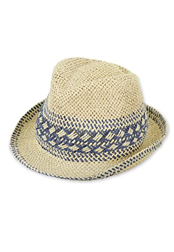 Kinder Strohhut Mit Dino-Motiv - Sommerhut Mit 4cm Krempe Für Jungen Und Mädchen