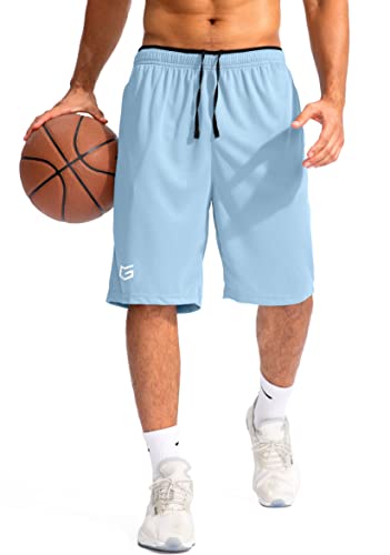 G Gradual Men's Basketball Shorts with Zipper Pockets Lightweight Quick Dry 11' Long Shorts for Men...