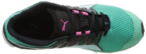 PUMA PUMA Women's GeoTech Aya Running Shoe,Black/Electric Green,11 B US