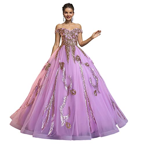 Image of Women's Beading Sweetheart Ball Gown Tulle Layed Long Quinceanera Dress