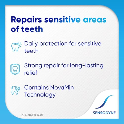 Image of Sensodyne Toothpaste Repair and Protect | Tooth Paste for Daily Sensitivity Protection, Long-lasting Relief | Combo Pack - 200gm (100gm x 2) | Fresh Taste | Dentist Recommended