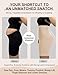 Sarin Mathews Women’s Tummy Control Shapewear Shorts High Waisted Body Shaper for Thigh Slimming Underwear Girdle Black&Nude XL-XXL