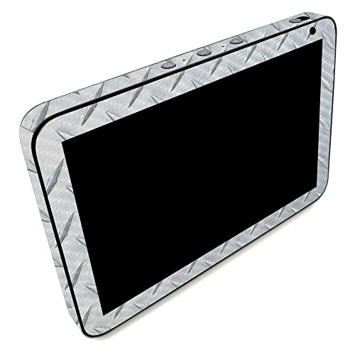 Image of MightySkins Carbon Fiber Skin Compatible with Amazon Echo Show 8 (Gen 2) - Diamond Plate | Protective, Durable Textured Carbon Fiber Finish | Easy to Apply | Made in The USA