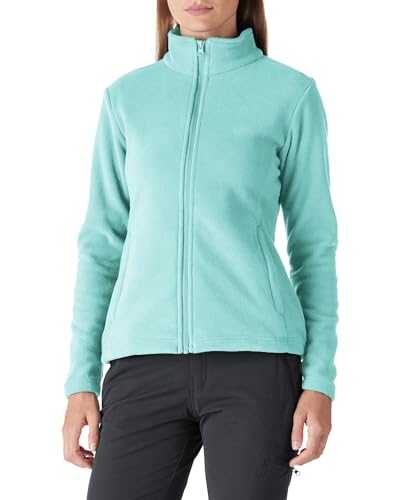 Chaqueta de forro polar para mujer para senderismo urbano y paseos de entretiempo con cuello alto