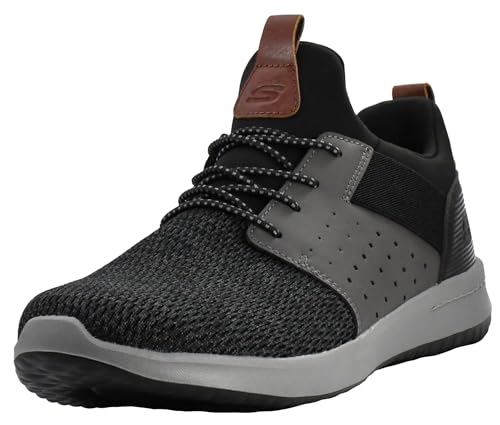 Skechers Men's Classic Fit-Delson-Camden Sneaker,black/Grey,7 M US