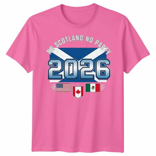 No Scotland No Party T-Shirt for Adults & Kids | Football USA Footy Games of The World Boys Girls Tee #STL 9-11 Years Fuchsia