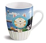NICI - 44247 - Tasse, Hund und Katze, Pat und Hoodie, Porzellan, 8,5cm x 11cm, mikrowellengeeignet