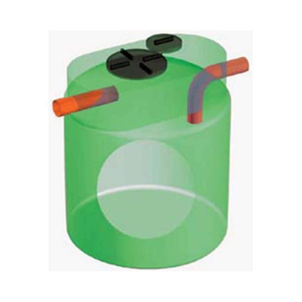 Degrassatore A.E. 10, coperti 10, capacità 230 Lt, Mis. Ø 600 x 875 H mm, per il trattamento delle acque reflue domestiche e acque grigie