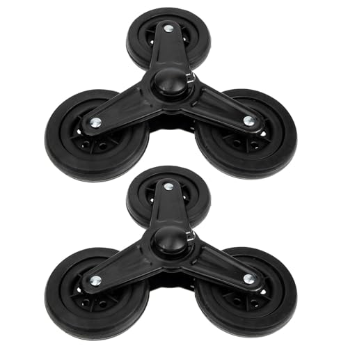 Ciieeo 1 Paar Treppensteig Dreieckrollen aus Dickem Eisen Schwerlast Gepäckwagenräder für Faltbare Einkaufswagen und Sackkarren Verschleißfestes Transportzubehör