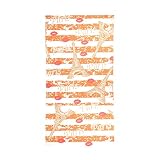 Bufanda de seda para mujer, estilo vintage, Torre Eiffel de París, diseño de rayas, color naranja, acuarela, grande, chal para la cabeza y el cuello, Color 1507