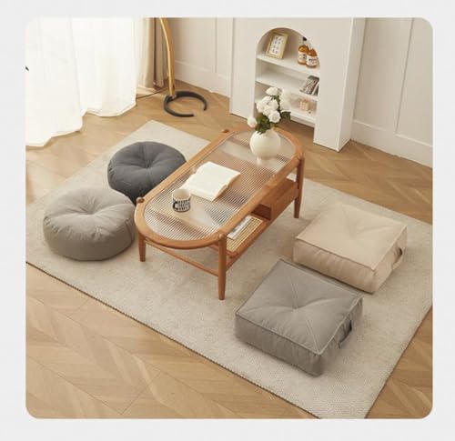 Cuscino rialzo extra spesso, 15 cm, 100% cotone, per poltrona, auto e ufficio, comfort ideale per anziani e recupero post-operatorio, quadrato, blu (60 x 60 cm)